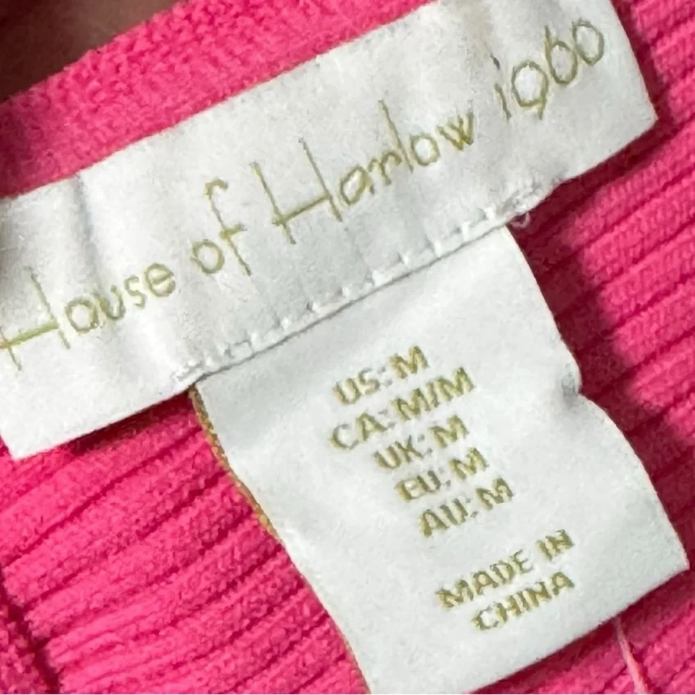 Revolve House Of Harlow 1960‎ NWT pink crop top cross strap shirt sz M - Picture 8 of 10